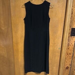Calvin Klein, super stretchy, solid black, zip up dress.